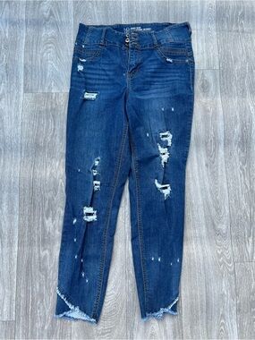 NOBO High Rise Juniors Sculpting Disressed Skinny jeans size 13